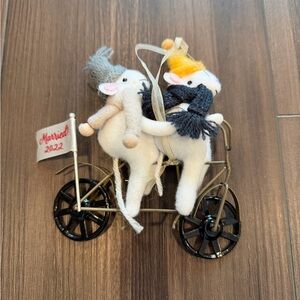 Target Holiday Ornament with Gold and Black Bicycle